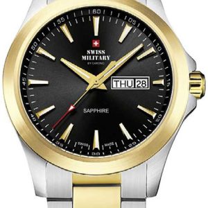 Swiss Military Herrklocka SMP36040.27 Chrono Svart/Gulguldtonat stål