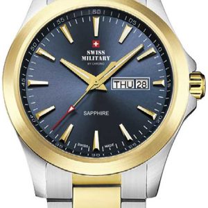 Swiss Military Herrklocka SMP36040.28 Chrono Blå/Gulguldtonat stål