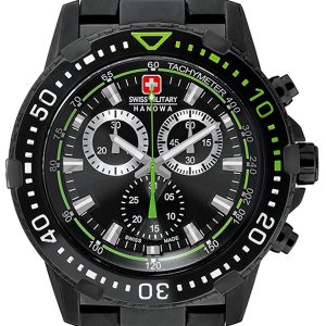 Swiss Military Sport Herrklocka 06-5172.13.007 Svart/Stål Ø43 mm