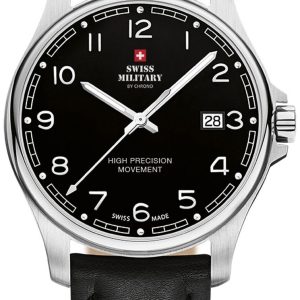 Swiss Military by Chrono Herrklocka SM30200.24 Classic Svart/Läder