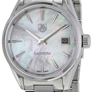 TAG Heuer Damklocka WAR1311.BA0778 Carrera Lady Quartz Vit/Stål Ø32