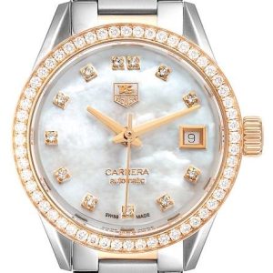 TAG Heuer Damklocka WAR2453.BD0777 Carrera Lady Vit/18 karat