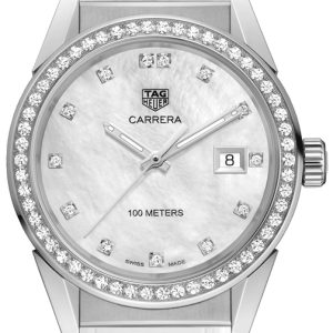 TAG Heuer Damklocka WBG1315.FC6412 Carrera Lady Silverfärgad/Gummi