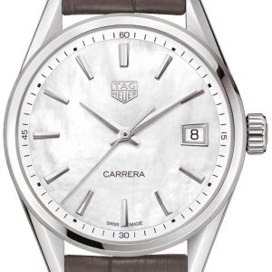 TAG Heuer Damklocka WBK1311.FC8258 Carrera Lady Vit/Läder Ø36 mm