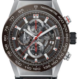 TAG Heuer Herrklocka CAR201U.FC6405 Carrera Brun/Gummi Ø43 mm