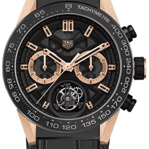 TAG Heuer Herrklocka CAR5A5U.FC6377 Carrera Svart/Gummi Ø45 mm