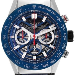 TAG Heuer Herrklocka CBG2A11.FC6460 Carrera Blå/Gummi Ø45 mm