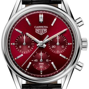 TAG Heuer Herrklocka CBK221G.FC6479 Carrera Röd/Läder Ø39 mm