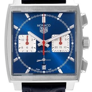 TAG Heuer Herrklocka CBL2111.FC6453 Monaco Blå/Läder