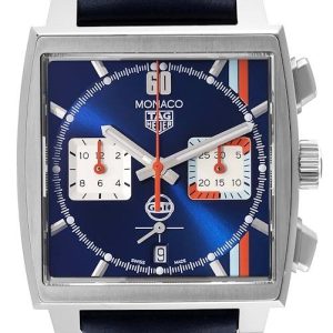 TAG Heuer Herrklocka CBL2115.FC6494 Monaco Flerfärgad/Läder