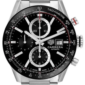 TAG Heuer Herrklocka CBM2110.BA0651 Carrera Svart/Stål Ø41 mm