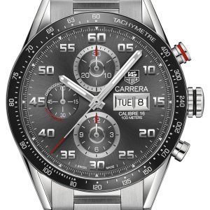 TAG Heuer Herrklocka CV2A1U.BA0738 Carrera Grå/Stål Ø43 mm