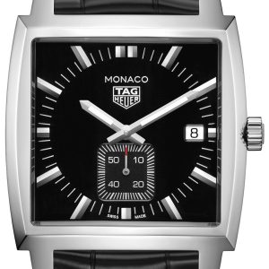 TAG Heuer Monaco WAW131A.FC6177 Svart/Läder