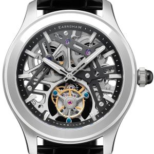 Thomas Earnshaw Herrklocka ES-8144-02 Baily Tourbillon Svart/Läder