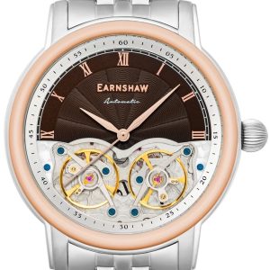 Thomas Earnshaw Herrklocka ES-8255-55 Longitude Brun/Stål Ø42 mm