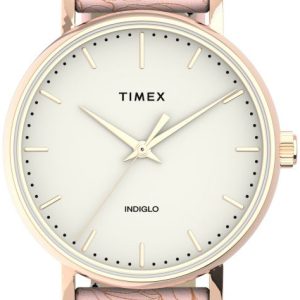 Timex 99999 Damklocka TW2U40500 Vit/Läder Ø37 mm