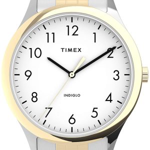 Timex 99999 Herrklocka TW2U40000 Vit/Gulguldtonat stål Ø40 mm