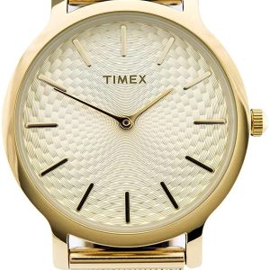 Timex Damklocka TW2R36100 Champagnefärgad/Gulguldtonat stål Ø34 mm