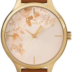 Timex Damklocka TW2R66900 Beige/Läder Ø36 mm