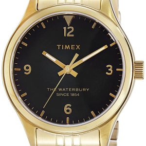 Timex Damklocka TW2R69300 Svart/Gulguldtonat stål Ø34 mm