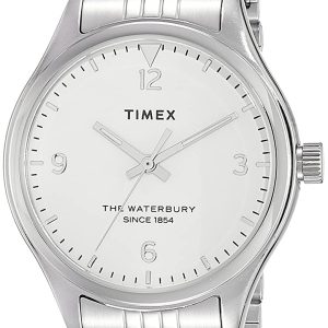 Timex Damklocka TW2R69400 The Waterbury Vit/Stål Ø34 mm