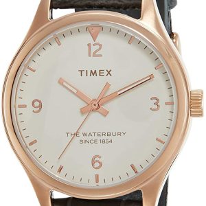 Timex Damklocka TW2R69600 Antikvit/Läder Ø34 mm