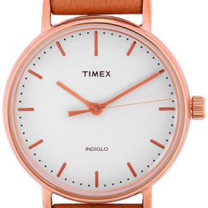 Timex Damklocka TW2R70200 Fairfield Vit/Roséguldstonat stål Ø37 mm