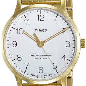 Timex Damklocka TW2R72700 The Waterbury Vit/Gulguldtonat stål Ø36 mm