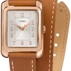 Timex Damklocka TW2R91600 Addison Silverfärgad/Läder