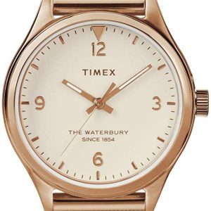 Timex Damklocka TW2T36200 Beige/Roséguldstonat stål Ø33 mm