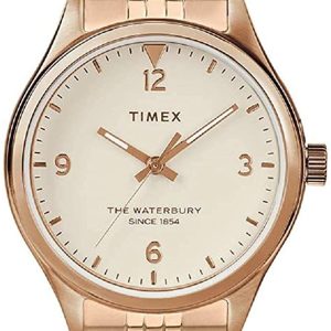 Timex Damklocka TW2T36500 Beige/Roséguldstonat stål Ø34 mm