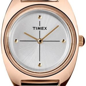 Timex Damklocka TW2T37800 Silverfärgad/Roséguldstonat stål Ø24 mm