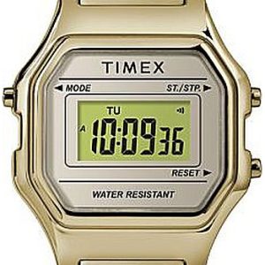 Timex Damklocka TW2T48000 LCD/Gulguldtonat stål