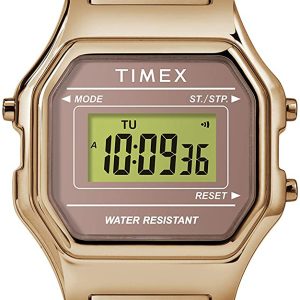 Timex Damklocka TW2T48100 LCD/Roséguldstonat stål