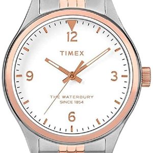 Timex Damklocka TW2T49200 Vit/Roséguldstonat stål Ø34 mm