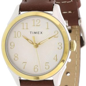 Timex Damklocka TW2T66700 Vit/Läder Ø28.5 mm