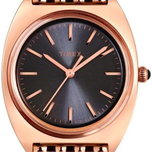 Timex Damklocka TW2T90500 Blå/Roséguldstonat stål Ø33 mm