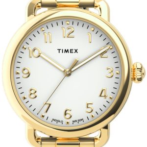 Timex Damklocka TW2U13900 Standard Vit/Gulguldtonat stål Ø34 mm