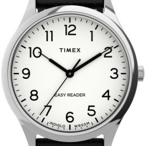 Timex Damklocka TW2U21700 Easy Reader Vit/Läder Ø32 mm