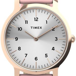 Timex Damklocka TW2U22700 Norway Silverfärgad/Läder Ø34 mm