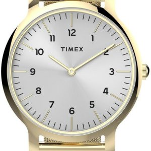 Timex Damklocka TW2U22800 Vit/Gulguldtonat stål Ø34 mm