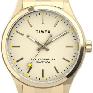 Timex Damklocka TW2U23200 The Waterbury Antikvit/Gulguldtonat stål