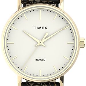 Timex Damklocka TW2U40700 Vit/Läder Ø37 mm