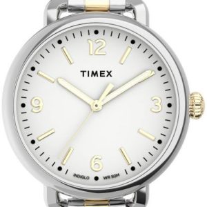 Timex Damklocka TW2U60200 Vit/Gulguldtonat stål Ø30 mm