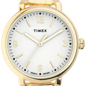 Timex Damklocka TW2U60600 Vit/Gulguldtonat stål Ø30 mm