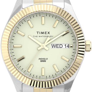 Timex Damklocka TW2U78600 The Waterbury Champagnefärgad/Gulguldtonat