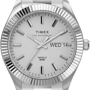 Timex Damklocka TW2U78700 The Waterbury Vit/Stål Ø36 mm