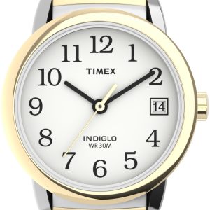 Timex Damklocka TW2U79100 Easy Reader Vit/Gulguldtonat stål Ø25 mm