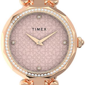 Timex Damklocka TW2V02800 Asheville Rosa/Roséguldstonat stål Ø34 mm