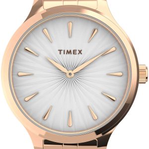 Timex Damklocka TW2V06300 Peyton Vit/Roséguldstonat stål Ø36 mm